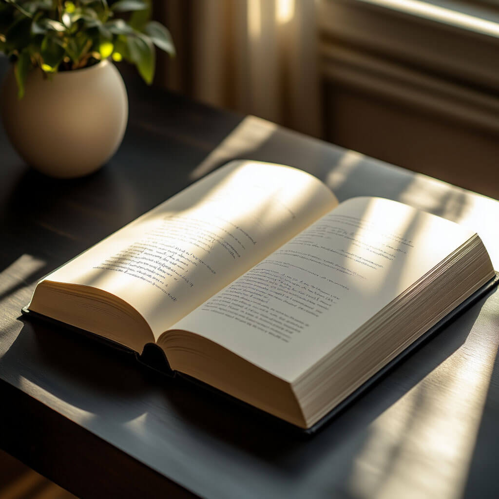 Ein Buch mit leeren Seiten – Symbol für ungeschriebene Kapitel